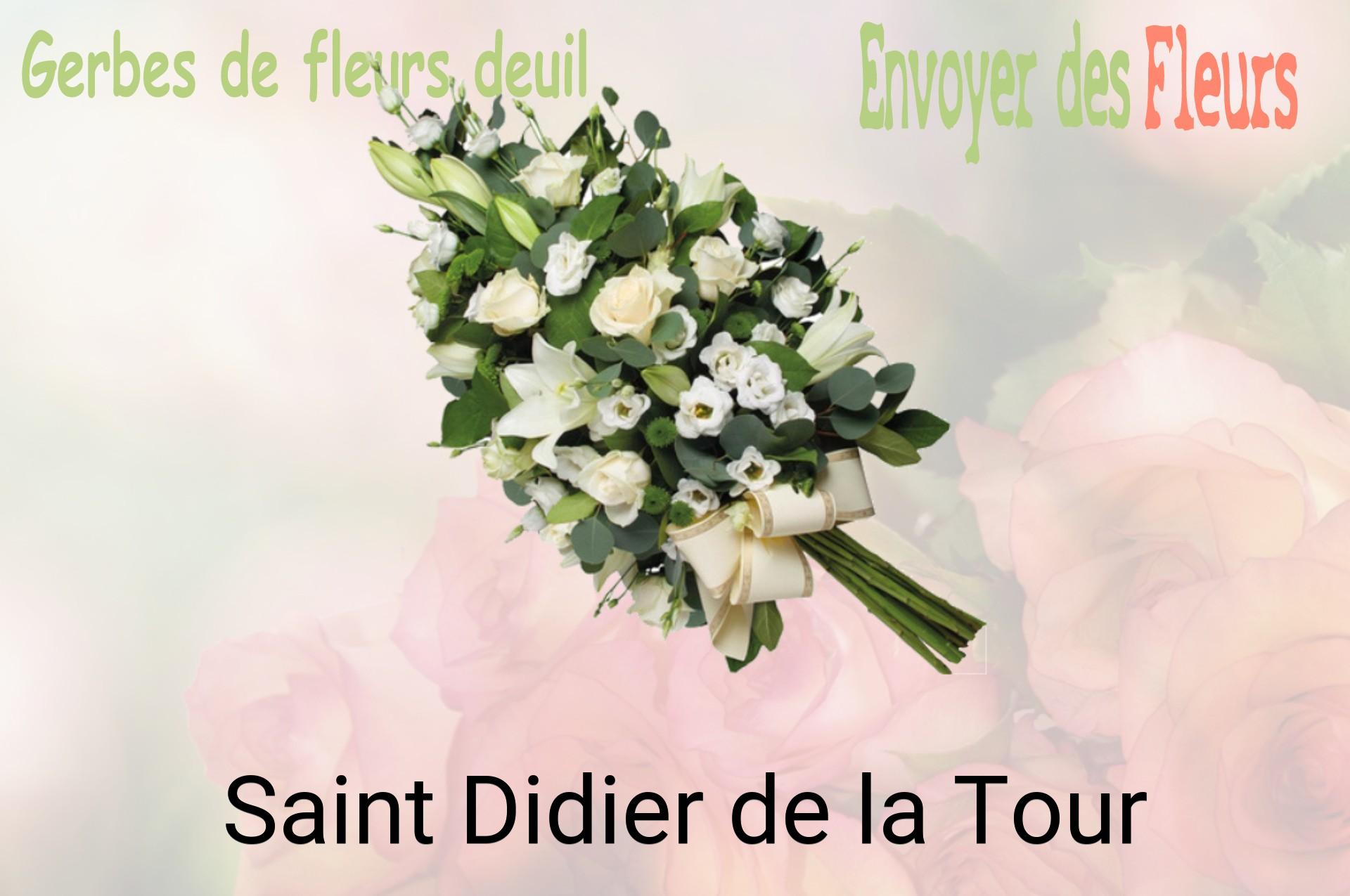Gerbe de fleurs de deuil livrée à Saint-Didier-de-la-Tour